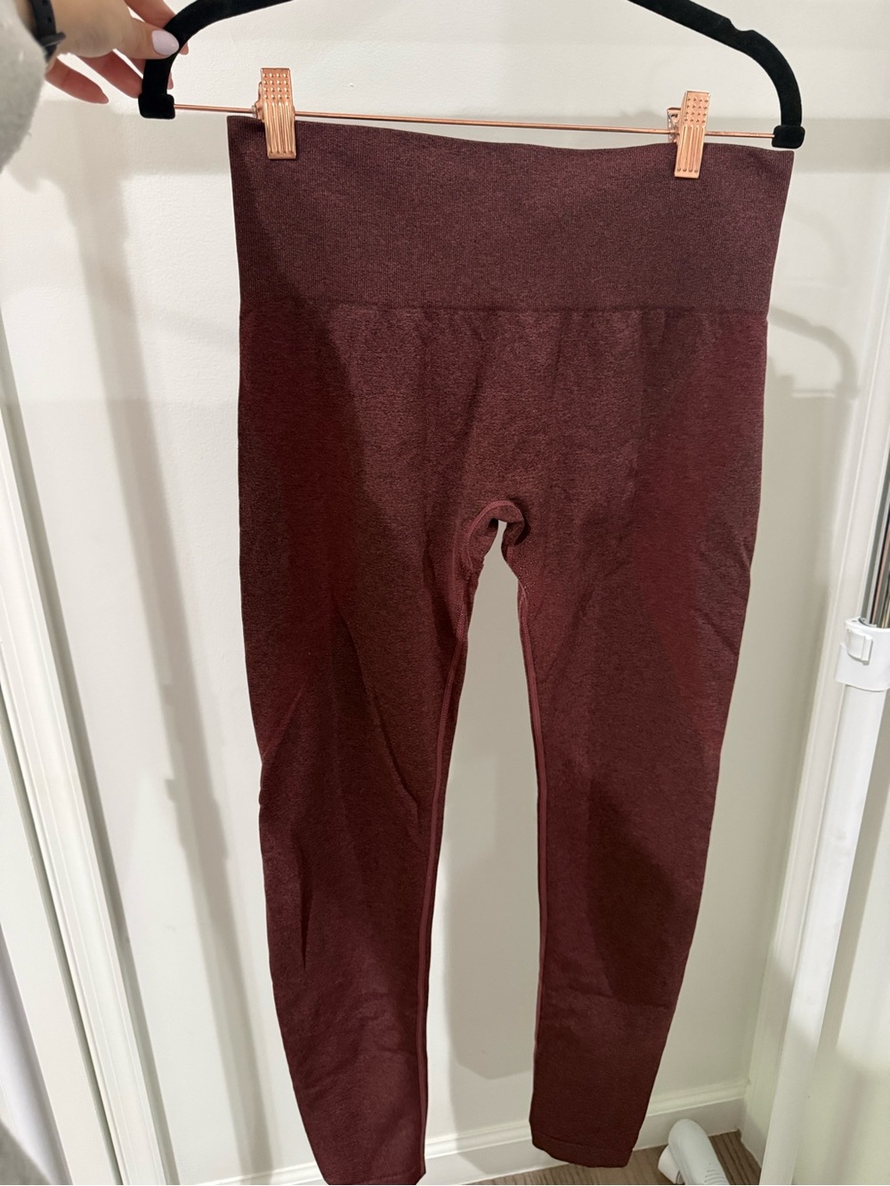 Burgundy Seamless Leggings